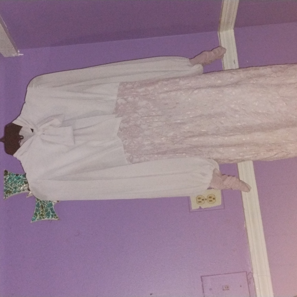 A White Dress with neck string